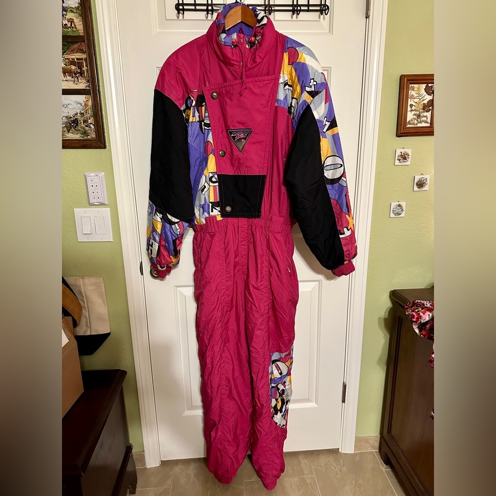 Sportline Golden Team 1980s One Piece Ski Suit